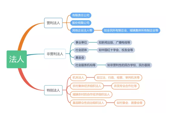 法人的概念和分类图